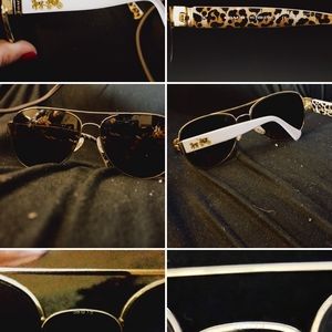 Coach sunglasses (prescription, but lenses can be changed)